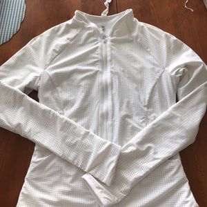 white Lululemon reversible zip jacket.